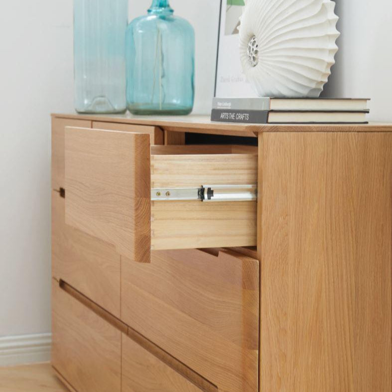 Manchester Natural Solid Oak 3+4 Chest of Drawers - Oak Furniture Store