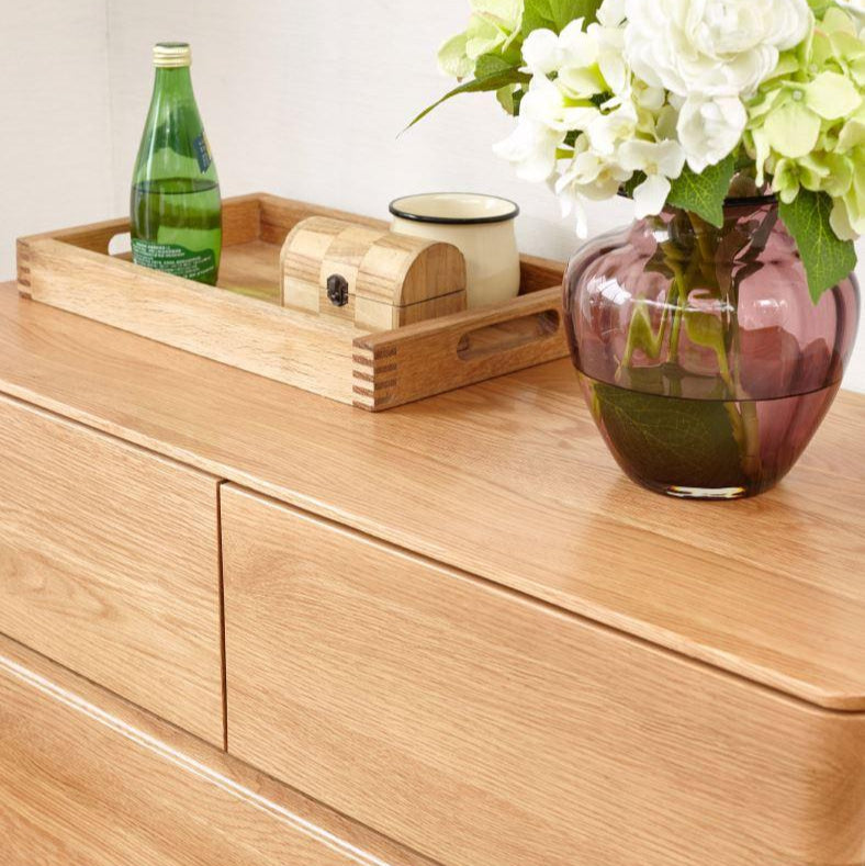 Manchester Natural Solid Oak 3+4 Chest of Drawers - Oak Furniture Store