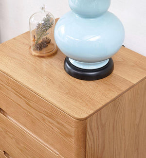 Manchester Natural Solid Oak Bedside Table (New Product Coming Soon!) - Oak Furniture Store & Sofas