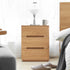 Manchester Natural Solid Oak Bedside Table - Oak Furniture Store