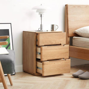 Manchester Natural Solid Oak Bedside Table (New Product Coming Soon!) - Oak Furniture Store & Sofas