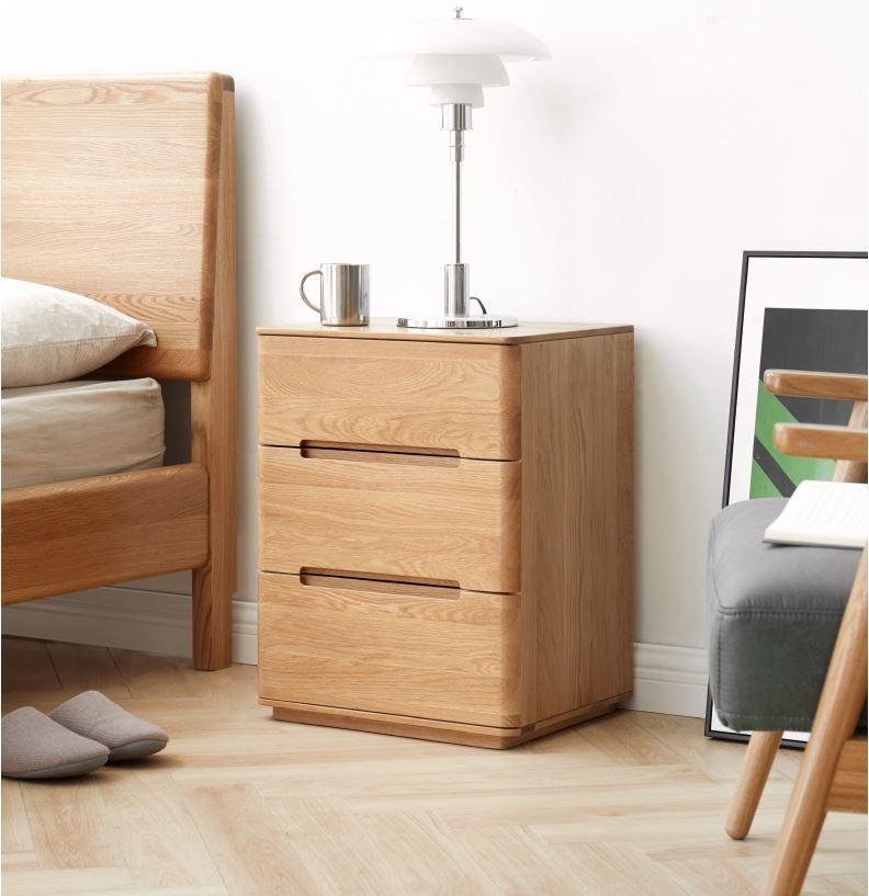 Manchester Natural Solid Oak Bedside Table (New Product Coming Soon!) - Oak Furniture Store & Sofas