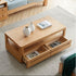 Manchester Natural Solid Oak Coffee Table | square small coffee table NZ with storage for living room | Oak Furniture Store