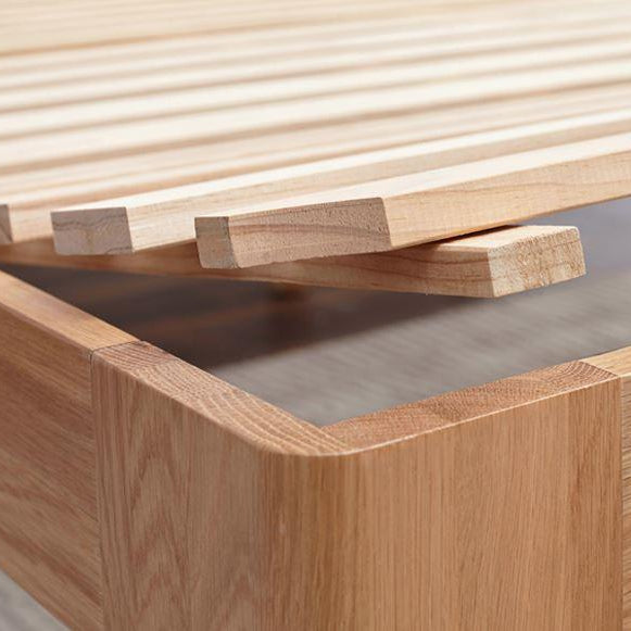 Berlin Natural Solid Oak Bed Frame - Oak Furniture Store