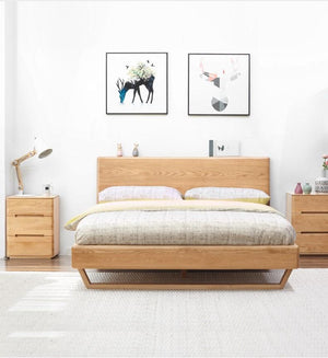 Manchester Natural Solid Oak Queen Size Bed (New Product Coming Soon!) - Oak Furniture Store & Sofas