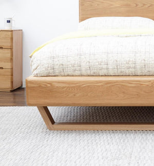 Manchester Natural Solid Oak Queen Size Bed (New Product Coming Soon!) - Oak Furniture Store & Sofas