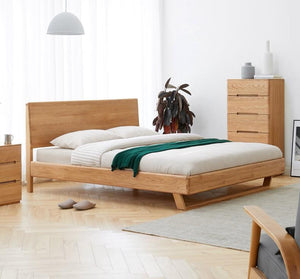 Manchester Natural Solid Oak Queen Size Bed (New Product Coming Soon!) - Oak Furniture Store & Sofas