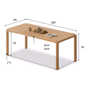 Ming Natural Solid Oak Large Dining Table - Oak Furniture Store & Sofas