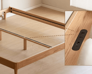 Mloda Solid Oak Bed Frame - Oak Furniture Store & Sofas