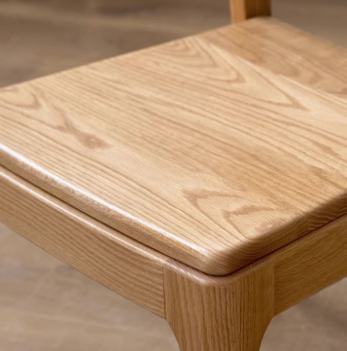 Munich Natural Solid Oak Dining Chair - Oak Furniture Store