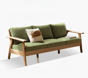 Nayoro Natural Solid Oak Seat Sofa - Oak Furniture Store & Sofas