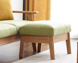 Nayoro Natural Solid Oak Seat Sofa - Oak Furniture Store & Sofas