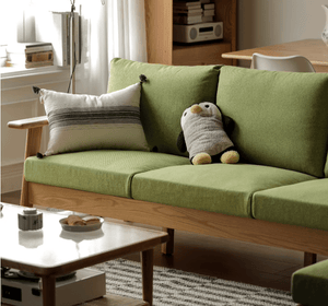 Nayoro Natural Solid Oak Seat Sofa - Oak Furniture Store & Sofas