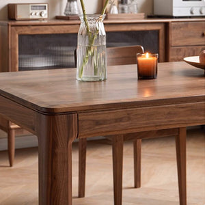 Newark Natural Solid Walnut Large Dining Table - Oak Furniture Store & Sofas