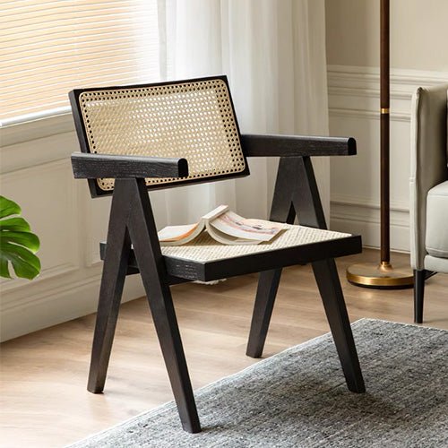 Nordic Charcoal Solid Oak Designer Chair - Oak Furniture Store