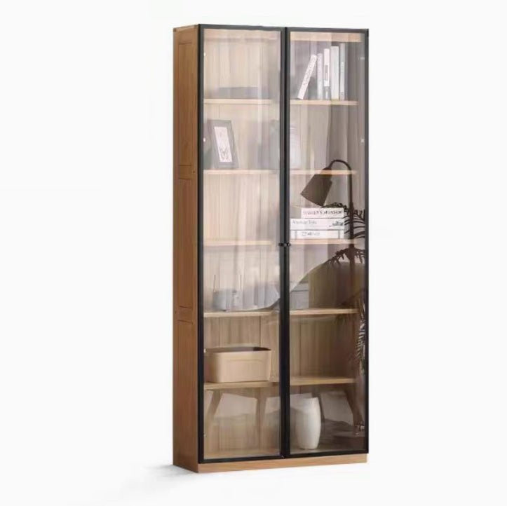 Odense Combination Natural Oak Display/Bookcase Cabinet - Oak Furniture Store