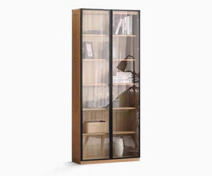 Odense Combination Natural Oak Display/Bookcase Cabinet - Oak Furniture Store & Sofas