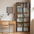 Odense Combination Natural Oak Display/Bookcase Cabinet - Oak Furniture Store