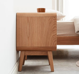 Orsa Natural Solid Oak Bedside Table - Oak Furniture Store & Sofas