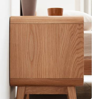 Orsa Natural Solid Oak Bedside Table - Oak Furniture Store & Sofas