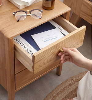 Oslo Bedside Table Design 3 - Oak Furniture Store & Sofas