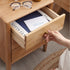 Oslo Natural Solid Oak Bedside Table Design 3 - Oak Furniture Store