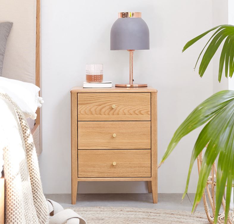 Oslo Bedside Table Design 3 - Oak Furniture Store & Sofas