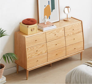 Oslo Natural Oak 9 Drawers Design 2 - Oak Furniture Store & Sofas