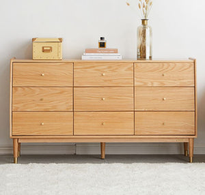 Oslo Natural Oak 9 Drawers Design 2 - Oak Furniture Store & Sofas