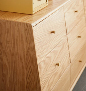 Oslo Natural Oak 9 Drawers Design 2 - Oak Furniture Store & Sofas