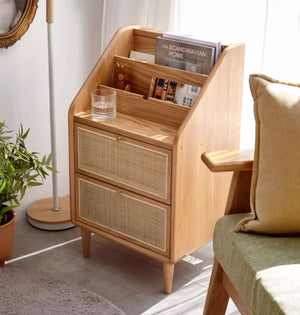 Oslo Natural Oak Magazine Sideboard - Oak Furniture Store & Sofas