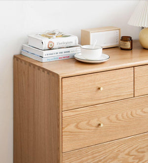 Oslo Natural Solid Oak 2 Over 3 Chest Drawers - Oak Furniture Store & Sofas