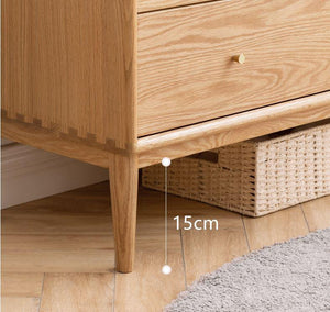 Oslo Natural Solid Oak 2 Over 3 Chest Drawers - Oak Furniture Store & Sofas