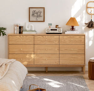 Oslo Natural Solid Oak 9 Drawers - Oak Furniture Store & Sofas