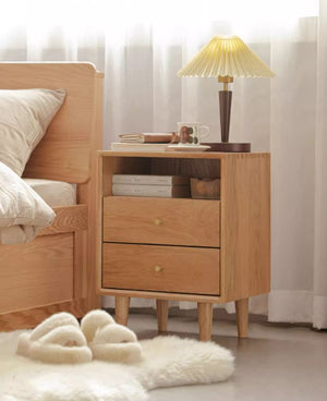 Oslo Natural Solid Oak Bedside Table - Oak Furniture Store & Sofas