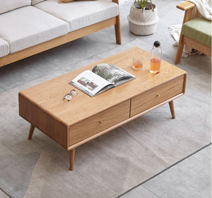 Oslo Natural Solid Oak Coffee Table Design 2 - Oak Furniture Store & Sofas