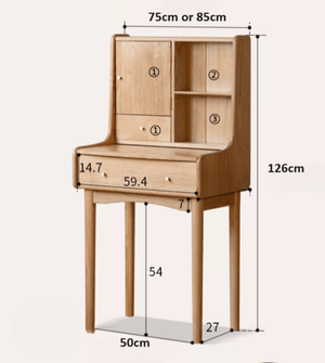 Oslo Natural Solid Oak Dressing Table - Oak Furniture Store & Sofas