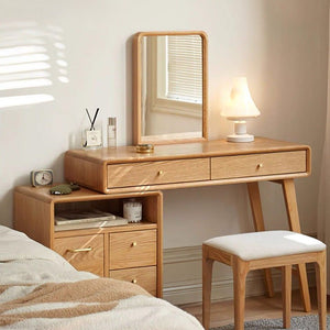 Oslo Natural Solid Oak Dressing Table Design Three - Oak Furniture Store & Sofas