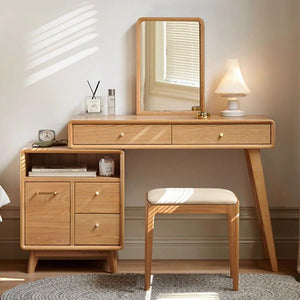 Oslo Natural Solid Oak Dressing Table Design Three - Oak Furniture Store & Sofas