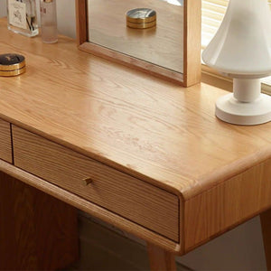 Oslo Natural Solid Oak Dressing Table Design Three - Oak Furniture Store & Sofas