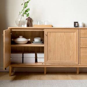 Oslo Natural Solid Oak Medium Sideboard - Oak Furniture Store & Sofas