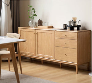 Oslo Natural Solid Oak Medium Sideboard - Oak Furniture Store & Sofas