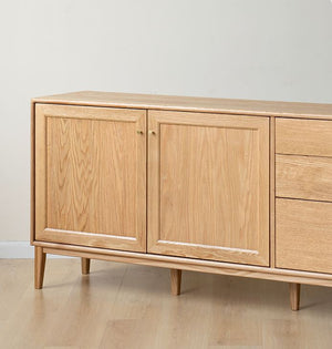 Oslo Natural Solid Oak Medium Sideboard - Oak Furniture Store & Sofas