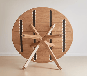 Oslo Natural Solid Oak Round Dining Table - Oak Furniture Store & Sofas