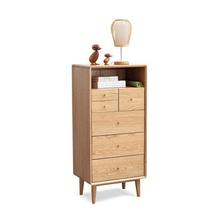 Oslo Natural Solid Oak Slim Chest of Drawers - Oak Furniture Store & Sofas