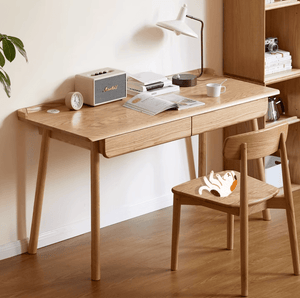 Oslo Natural Solid Oak Study Desk - Oak Furniture Store & Sofas