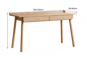 Oslo Natural Solid Oak Study Desk - Oak Furniture Store & Sofas