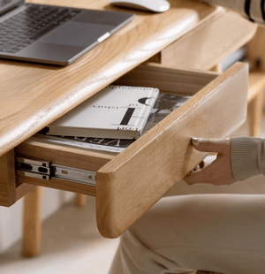 Oslo Natural Solid Oak Study Desk - Oak Furniture Store & Sofas