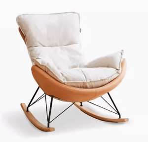 Oulu Eggshell-Inspired Fabric Rocking Sofa - Oak Furniture Store & Sofas