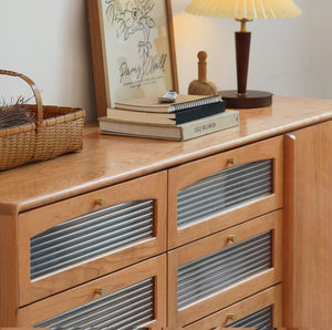 Prunus Cherry Chest of Drawers Design 2 - Oak Furniture Store & Sofas